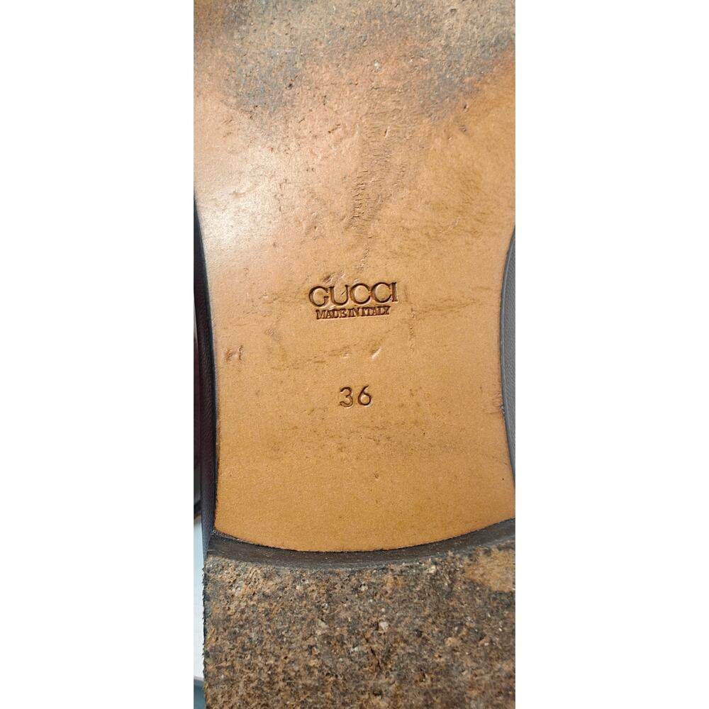 Brown Burgundy Gucci Horsebit Loafers sz 36 - Picture 6 of 8